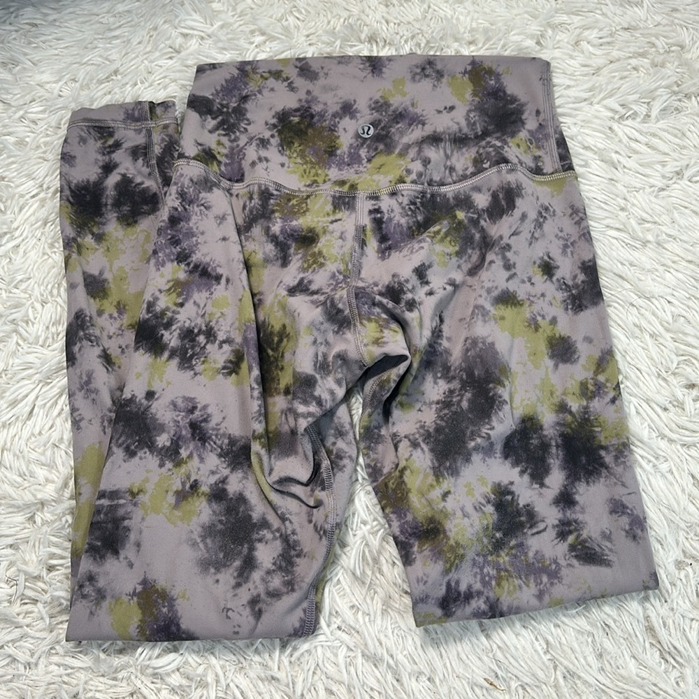 Lululemon Align High-Rise Pant 28" Radial Tie Dye Mauve Grey Multi - Picture 2 of 5